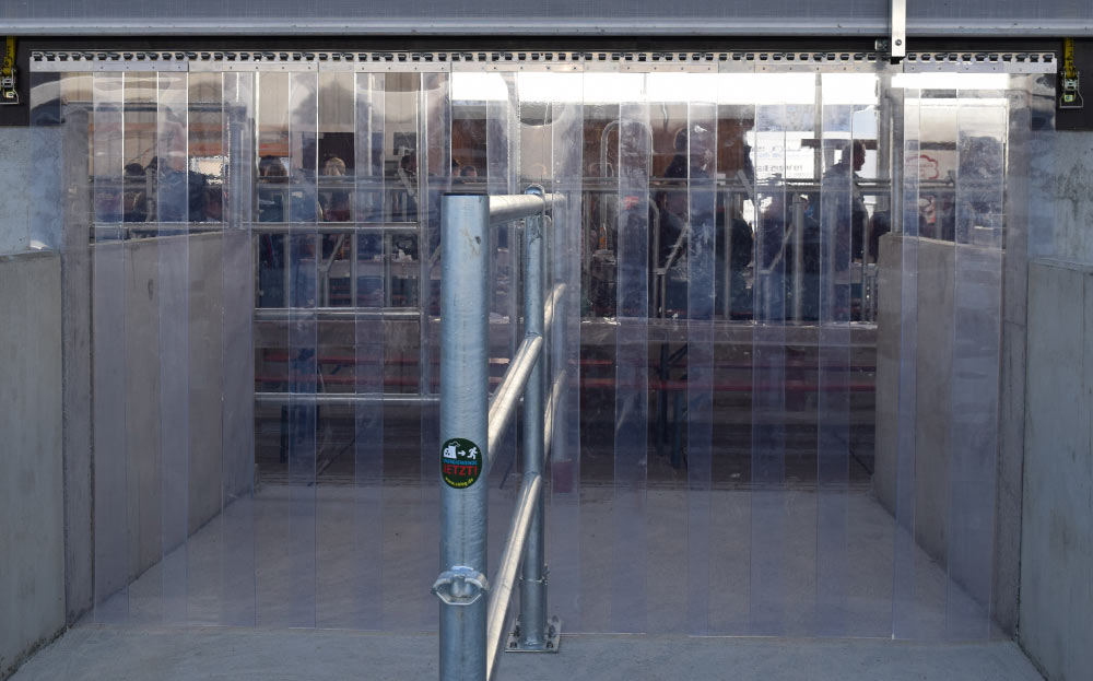 Streifenvorhang Durchgang